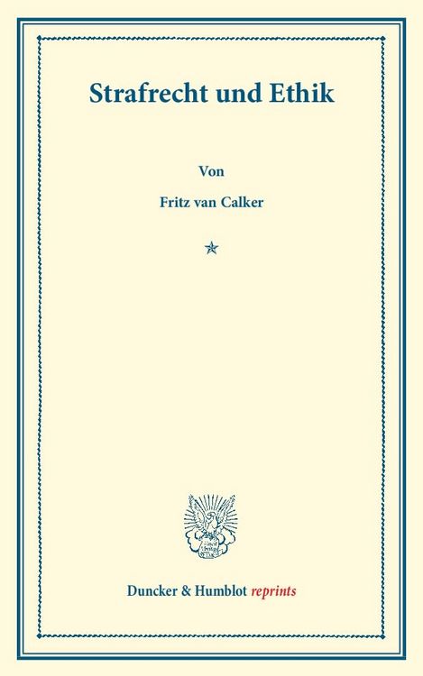 Produktbild: Strafrecht und Ethik.