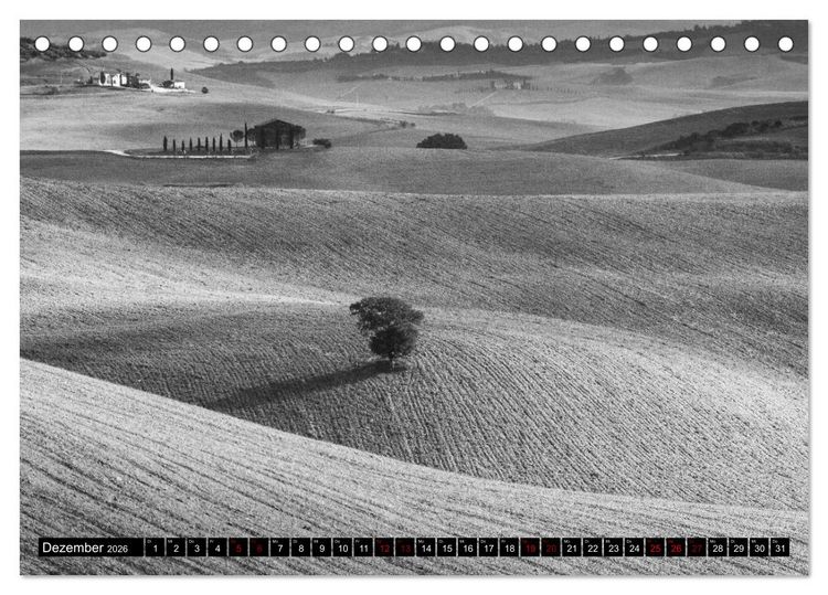 Produktbild: Toscana - monocromatico (Tischkalender 2026 DIN A5 quer), CALVENDO Monatskalender