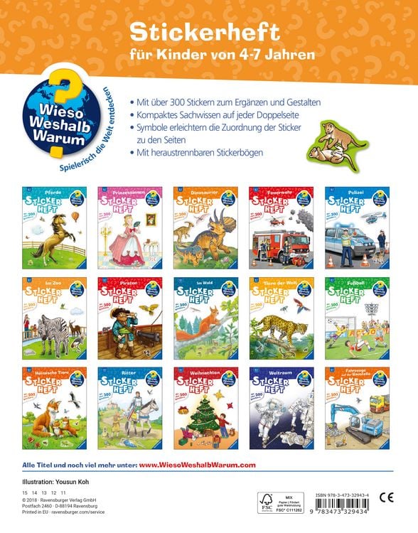 Produktbild: Wieso? Weshalb? Warum? Stickerheft - Im Zoo