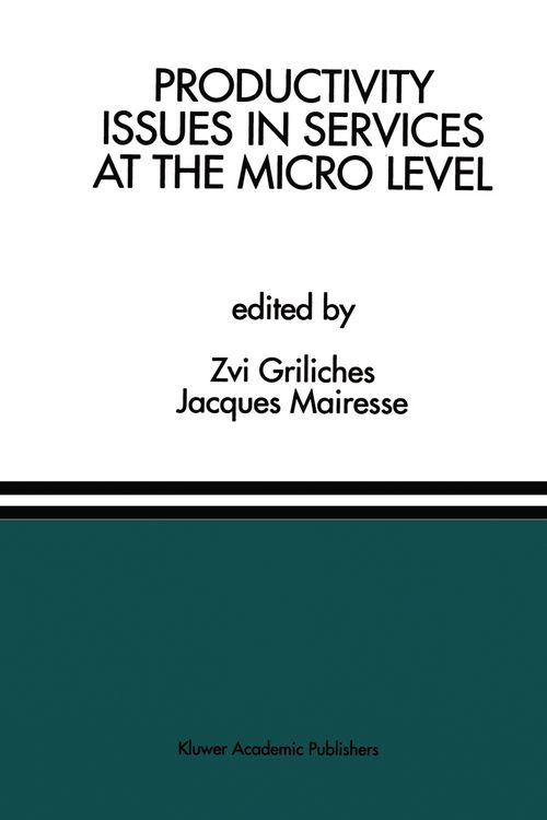 Produktbild: Productivity Issues in Services at the Micro Level
