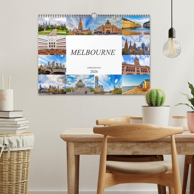 Produktbild: Melbourne Impressionen (Wandkalender 2026 DIN A3 quer), CALVENDO Monatskalender