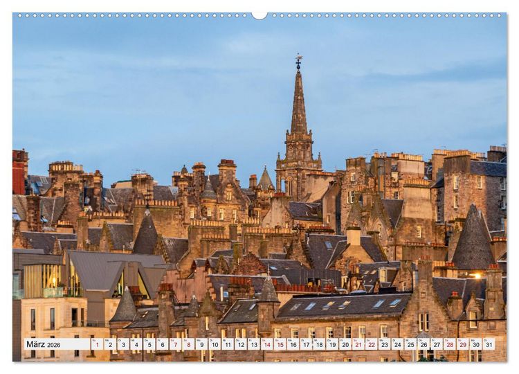 Produktbild: Wundersch&ouml;nes Edinburgh (hochwertiger Premium Wandkalender 2026 DIN A2 quer), Kunstdruck in Hochglanz