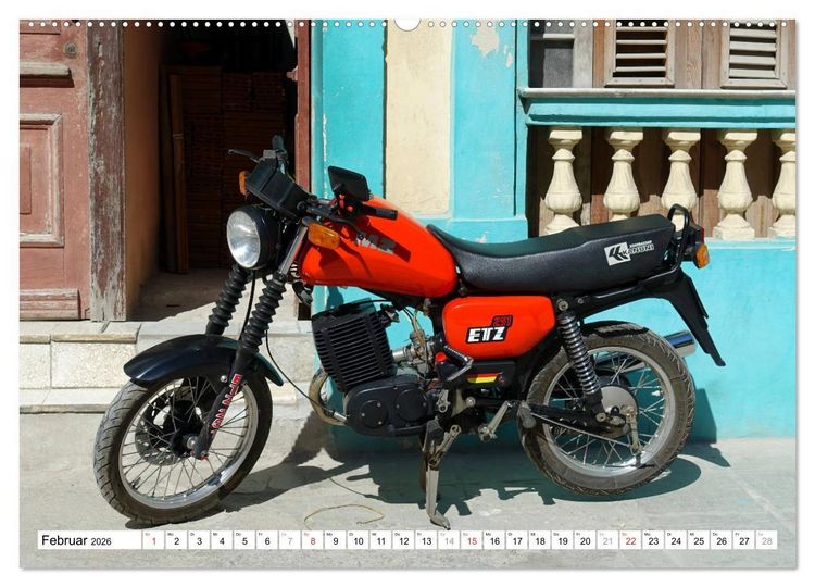 MZ - Ein Motorrad aus der DDR in Kuba (hochwertiger Premium Wandkalender  2026 DIN A2 quer), Kunstdruck in Hochglanz" kaufen