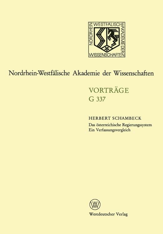 Produktbild: Das &ouml;sterreichische Regierungssystem Ein Verfassungsvergleich