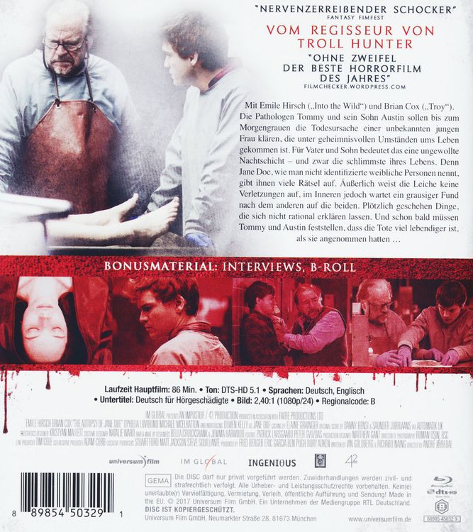 Produktbild: The Autopsy of Jane Doe