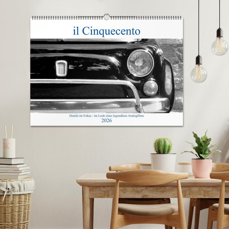 Produktbild: il Cinquecento - Details im Fokus - im Look eines legend&auml;ren Analogfilms (Wandkalender 2026 DIN A2 quer), CALVENDO Monatskalender