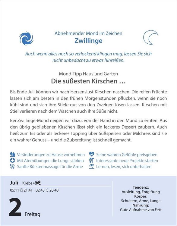 Produktbild: Leben mit dem Mond Tagesabrei&szlig;kalender 2027 - Praktische Tipps Tag f&uuml;r Tag