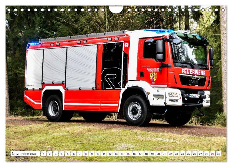 Produktbild: Feuerwehrfahrzeuge (Wandkalender 2026 DIN A4 quer), CALVENDO Monatskalender