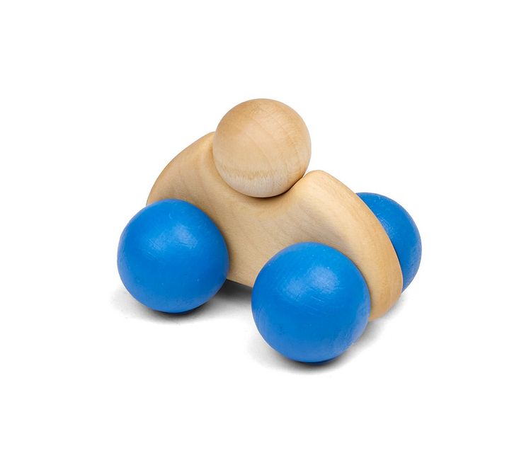 Produktbild: Pfingstweid - MINI blau Palle aus Ahorn mit R&auml;dern in blau, Buche, Holz