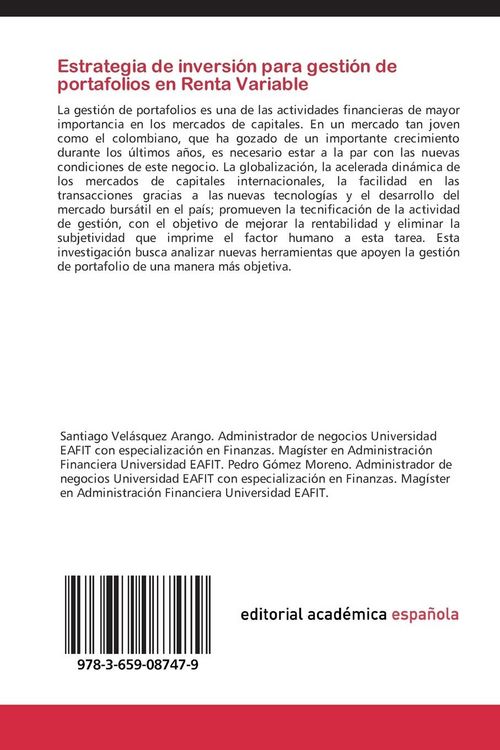 Produktbild: Estrategia de inversi&oacute;n para gesti&oacute;n de portafolios en Renta Variable