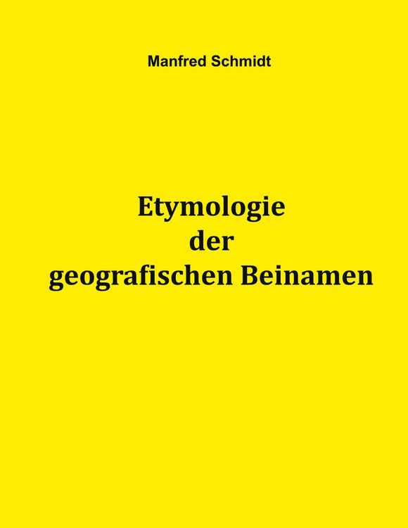 Produktbild: Etymologie der geografischen Beinamen