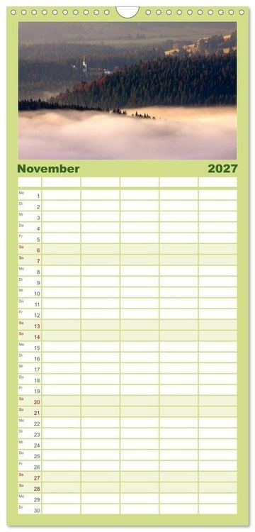Produktbild: Familienplaner 2027 - Schwarzwald 2027 mit 5 Spalten (Wandkalender, 21 x 45 cm) CALVENDO