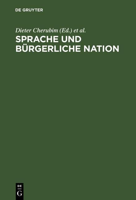Produktbild: Sprache und b&uuml;rgerliche Nation