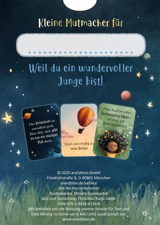 Produktbild: Mutmachkarten f&uuml;r einen wundervollen Jungen wie dich