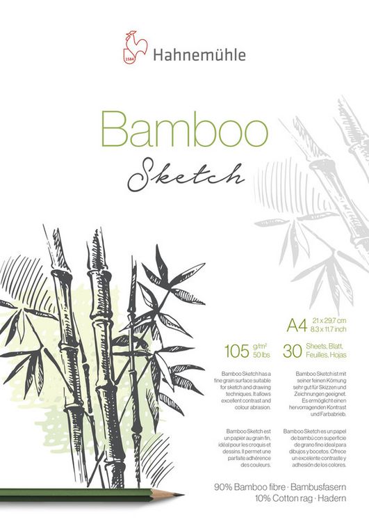 Produktbild: Hahnem&uuml;hle Papier Bamboo Sketch, DIN A 4, 105 g/m&sup2;