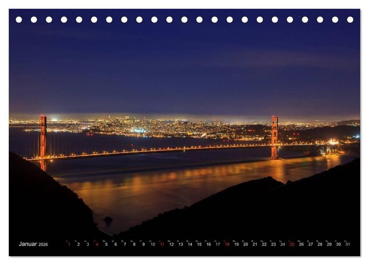 Produktbild: Golden Gate Bridge (Tischkalender 2026 DIN A5 quer), CALVENDO Monatskalender