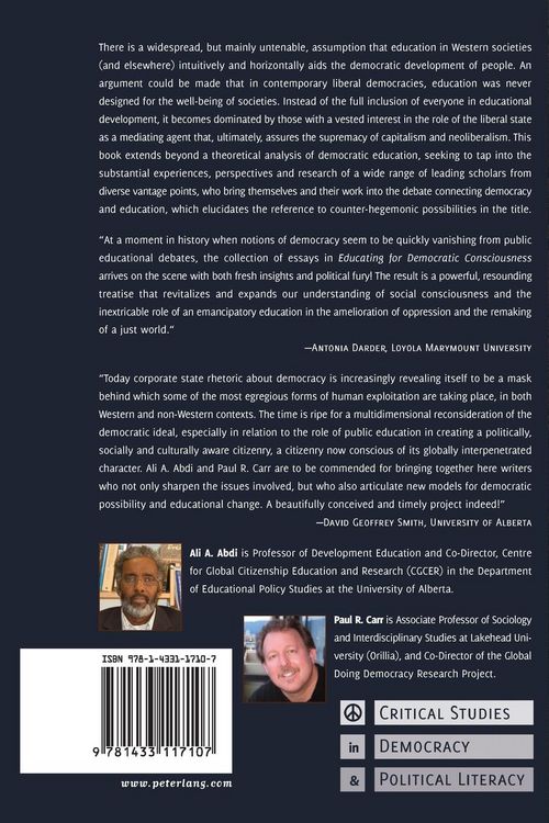 Produktbild: Educating for Democratic Consciousness