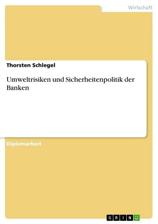 Produktbild: Umweltrisiken und Sicherheitenpolitik der Banken