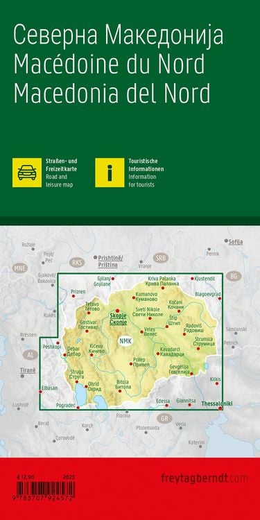 Produktbild: Freytag & berndt Stra&szlig;enkarte Nordmazedonien 1:200.000