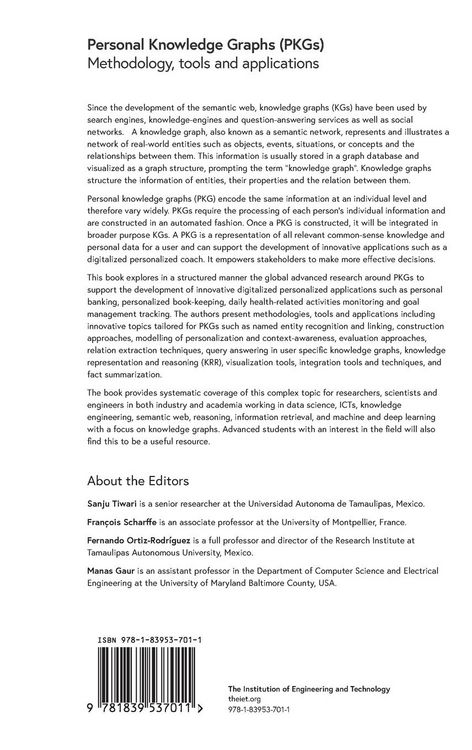 Produktbild: Personal Knowledge Graphs (Pkgs)