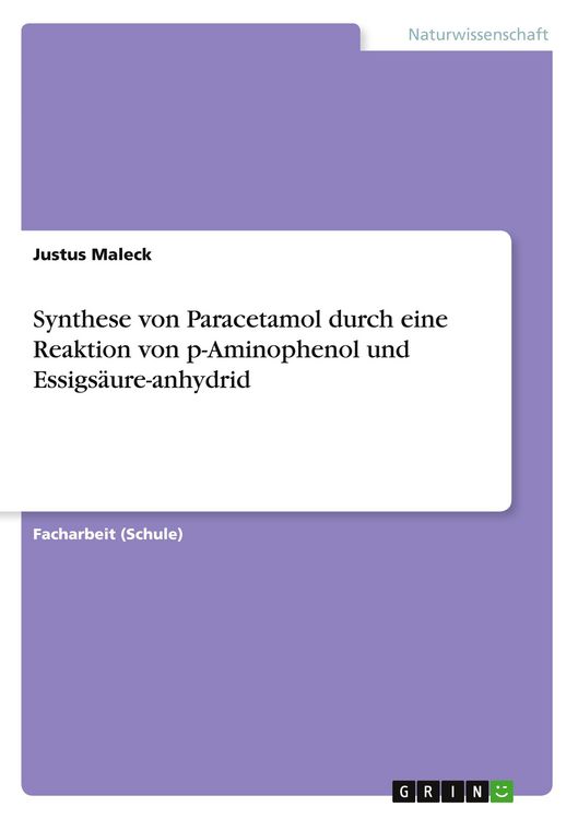 Produktbild: Synthese von Paracetamol durch eine Reaktion von p-Aminophenol und Essigs&auml;ure-anhydrid