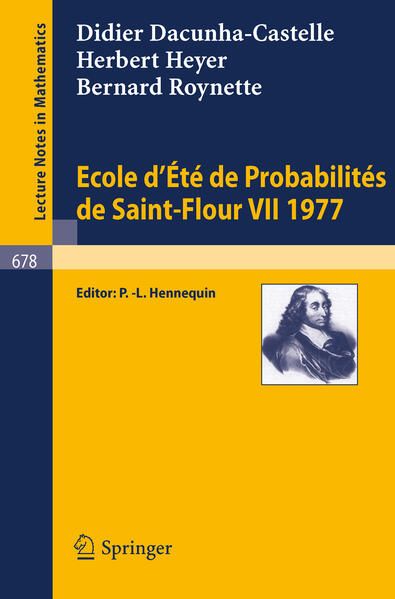 Produktbild: Ecole d'Ete de Probabilites de Saint-Flour VII, 1977