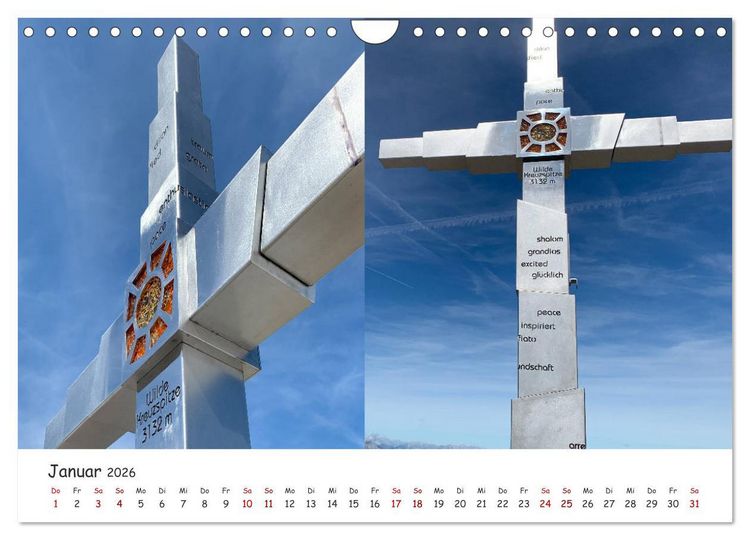 Produktbild: Bekannte und unbekannte S&uuml;dtiroler Gipfelkreuze im Detail (Wandkalender 2026 DIN A4 quer), CALVENDO Monatskalender