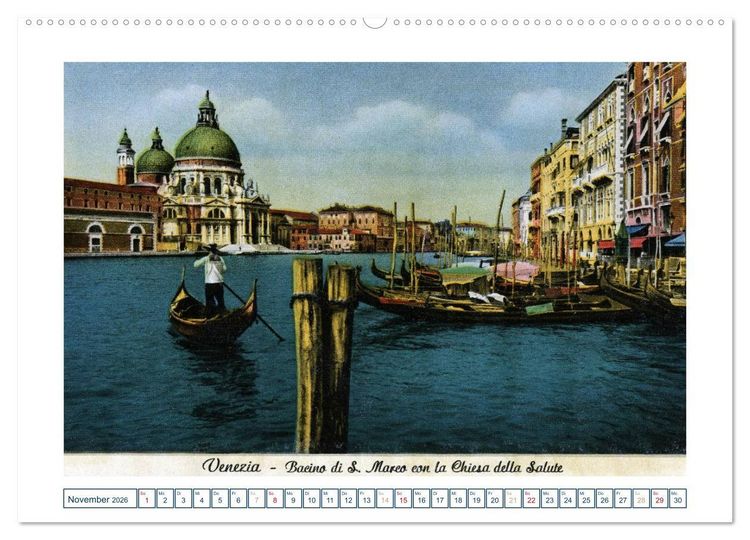 Produktbild: Erinnerungen an das alte Venedig: Historische Stiche von der Lagunenstadt (hochwertiger Premium Wandkalender 2026 DIN A2 quer), Kunstdruck in Hochglanz