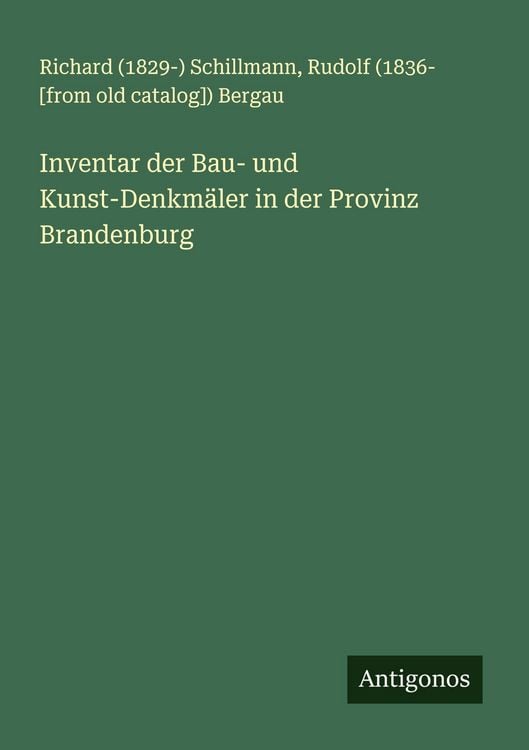 Produktbild: Inventar der Bau- und Kunst-Denkm&auml;ler in der Provinz Brandenburg