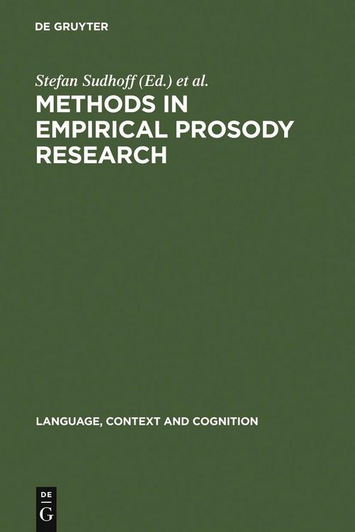 Produktbild: Methods in Empirical Prosody Research