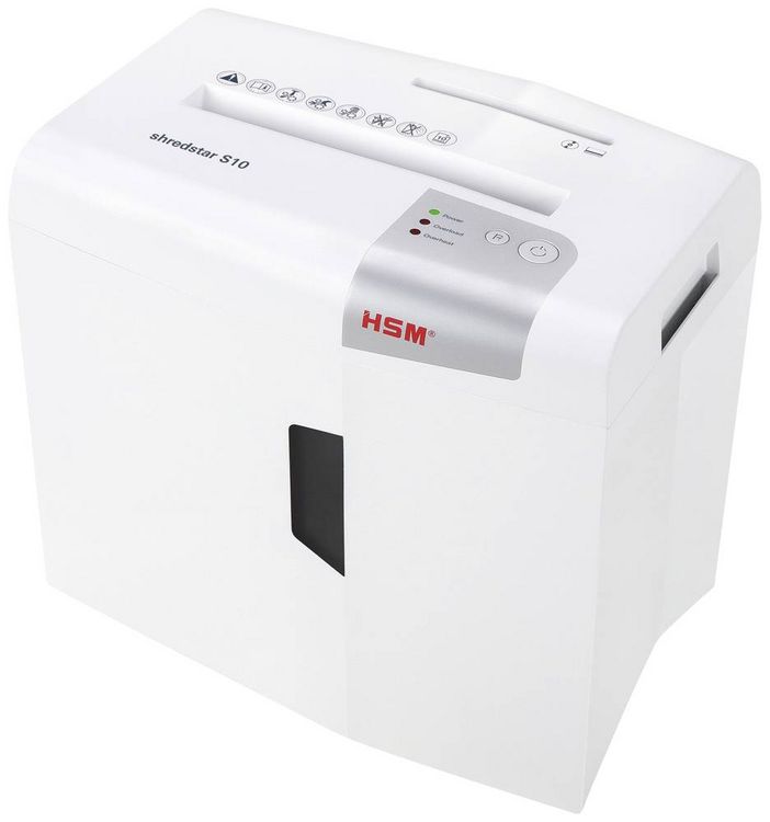 Produktbild: HSM shredstar S10 Aktenvernichter 10 Blatt Streifenschnitt 6 mm P-2 18 l Vernichtet auch B&uuml;roklammern, CDs, DVDs, Heftklammern, Kreditkarte