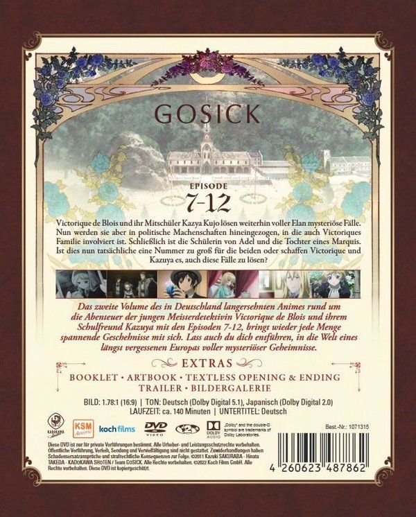 Produktbild: Gosick Vol. 2 (Ep. 7-12)
