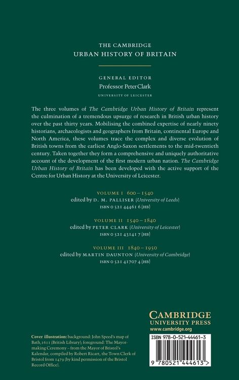 Produktbild: The Cambridge Urban History of Britain