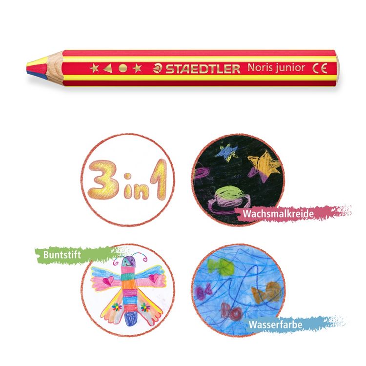 Produktbild: STAEDTLER Buntstifte Noris junior, Regenbogenstift, Blisterkarte