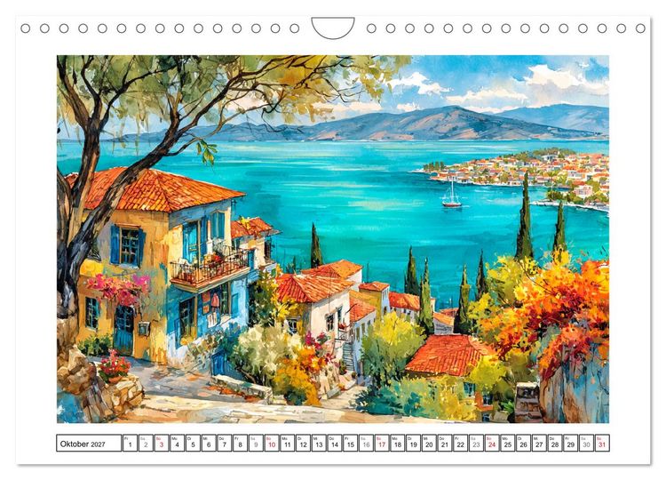 Produktbild: Griechenland. Zwischen Inseln, Antike und Mittelmeer (Wandkalender 2027 DIN A4 quer), CALVENDO Monatskalender
