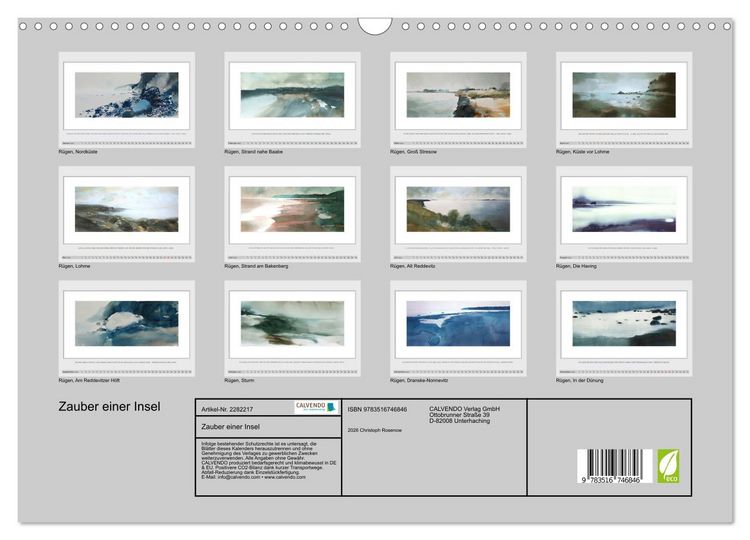 Produktbild: Zauber einer Insel (Wandkalender 2026 DIN A3 quer), CALVENDO Monatskalender