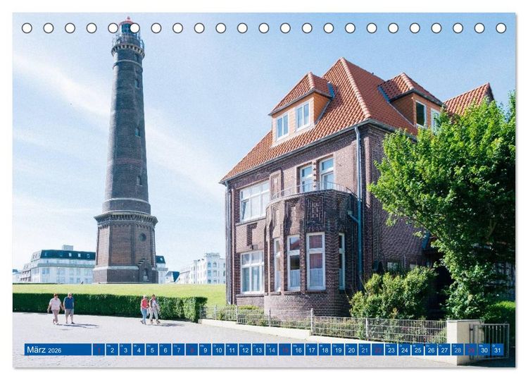 Produktbild: Blick auf Borkum (Tischkalender 2026 DIN A5 quer), CALVENDO Monatskalender