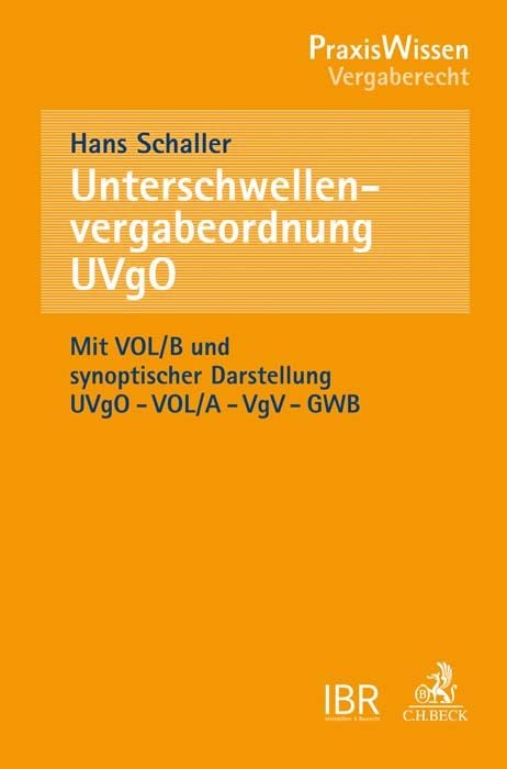 Produktbild: Unterschwellenvergabeordnung (UVgO)
