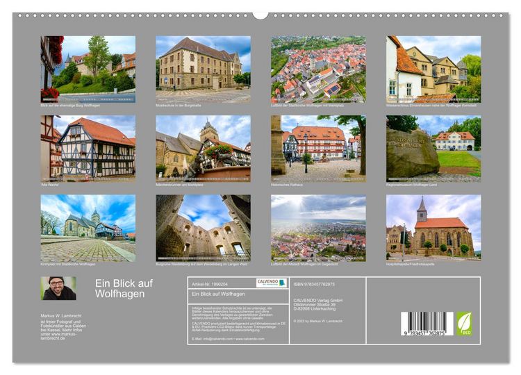Produktbild: Ein Blick auf Wolfhagen (hochwertiger Premium Wandkalender 2026 DIN A2 quer), Kunstdruck in Hochglanz
