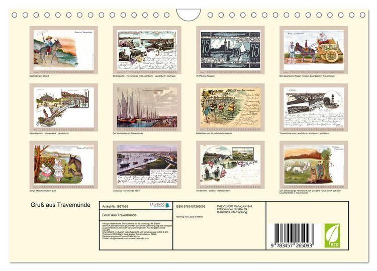 Produktbild: Gru&szlig; aus Travem&uuml;nde (Wandkalender 2026 DIN A4 quer), CALVENDO Monatskalender