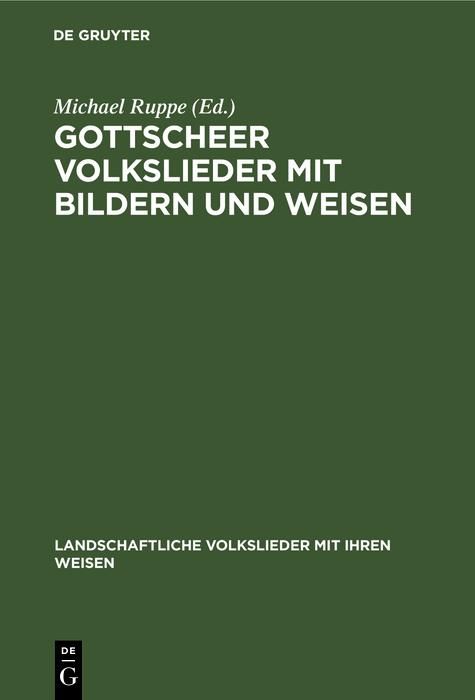 Produktbild: Gottscheer Volkslieder mit Bildern und Weisen