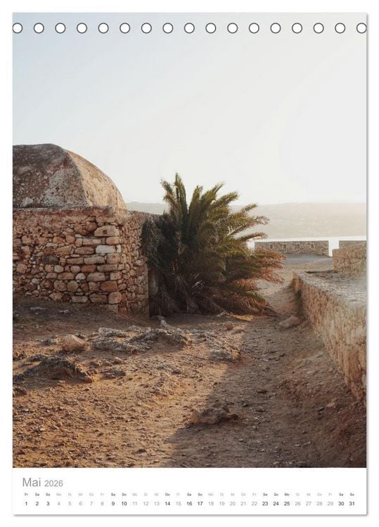 Produktbild: Kreta - Sonne, Meer und griechische Lebensart (Tischkalender 2026 DIN A5 hoch), CALVENDO Monatskalender