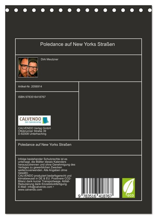 Produktbild: Poledance auf New Yorks Stra&szlig;en (Tischkalender 2026 DIN A5 hoch), CALVENDO Monatskalender