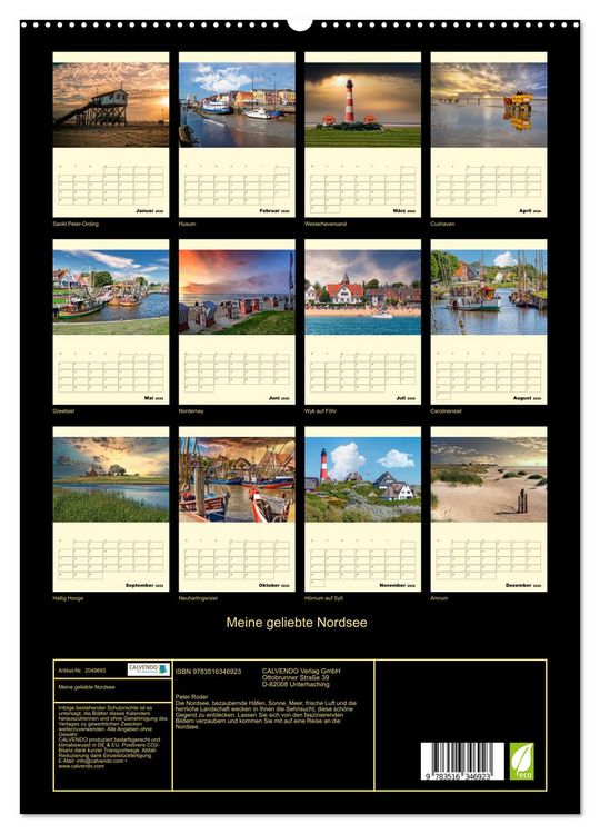 Produktbild: Meine geliebte Nordsee (hochwertiger Premium Wandkalender 2026 DIN A2 hoch), Kunstdruck in Hochglanz