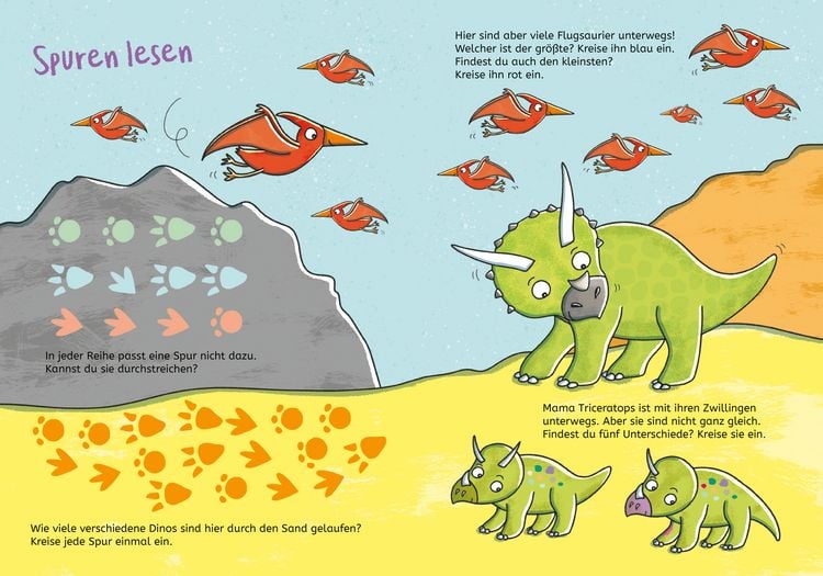 Produktbild: LERNSTERN. Mein R&auml;tselheft Kindergarten. Bei den Dinos