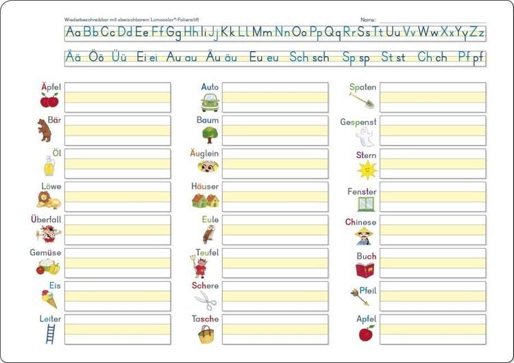 Produktbild: Fragenb&auml;r-Lerntafel: W&ouml;rter-Tafel