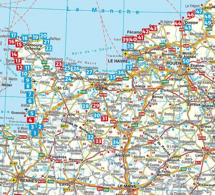Produktbild: ROTHER Wanderf&uuml;hrer Normandie