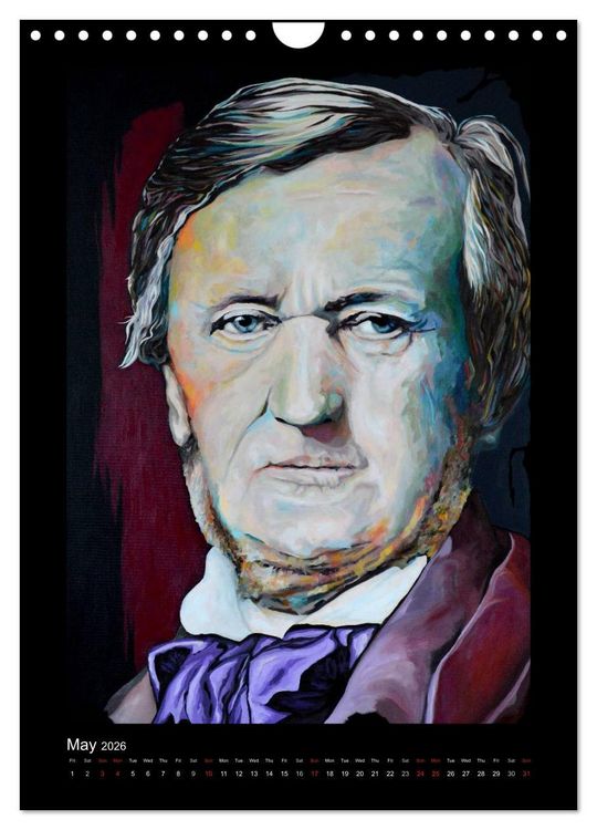 Produktbild: Pop Art Famous composers (Wall Calendar 2026 DIN A4 portrait), CALVENDO 12 Month Wall Calendar