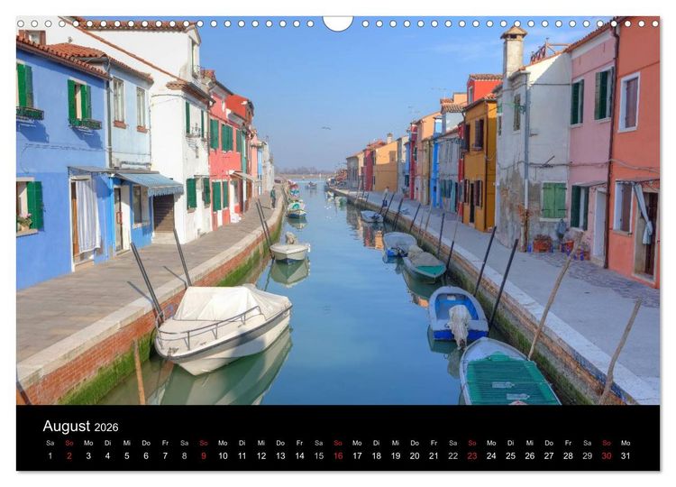 Produktbild: Die bunten H&auml;user von Burano (Wandkalender 2026 DIN A3 quer), CALVENDO Monatskalender