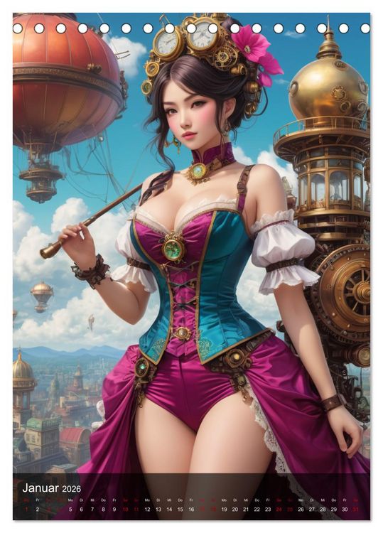 Produktbild: Sexy Manga Girls (Tischkalender 2026 DIN A5 hoch), CALVENDO Monatskalender